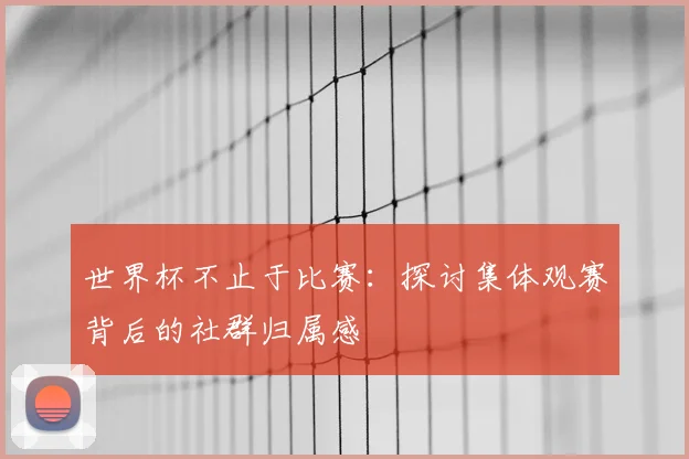 世界杯不止于比赛：探讨集体观赛背后的社群归属感