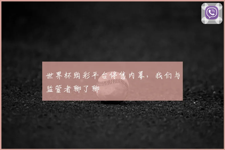 世界杯购彩平台停售内幕,我们与监管者聊了聊